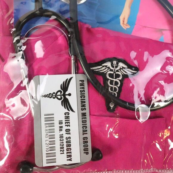 Nurse Scrubs Costume Spirit Pink Size L/XL  12-16 - Picture 6 of 9